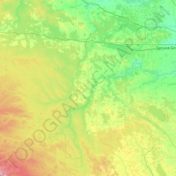 Drayton Valley (town) topographic map, elevation, terrain