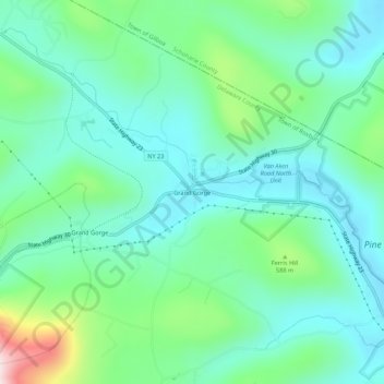Grand Gorge topographic map, elevation, terrain