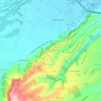 Cascinare topographic map, elevation, terrain
