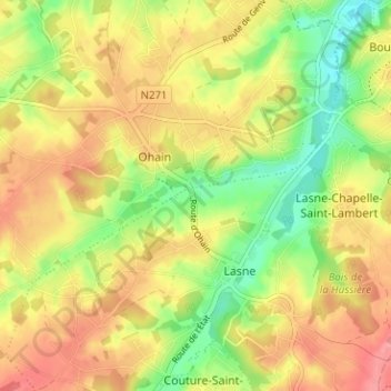 Basse-Lasne topographic map, elevation, terrain