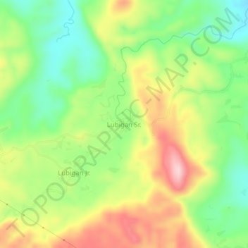 Lubigan Sr. topographic map, elevation, terrain