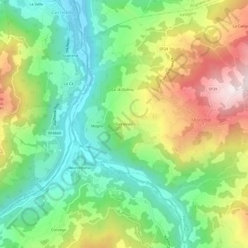 San Vitale topographic map, elevation, terrain