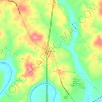 Goldbug topographic map, elevation, terrain