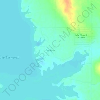 Cove Acres topographic map, elevation, terrain