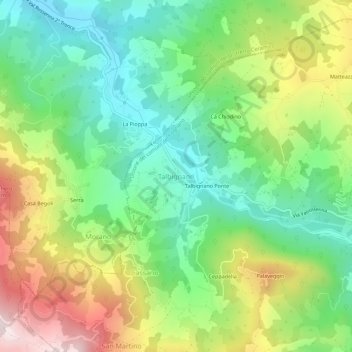 Talbignano topographic map, elevation, terrain