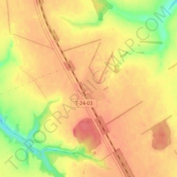 Zabiliany topographic map, elevation, terrain
