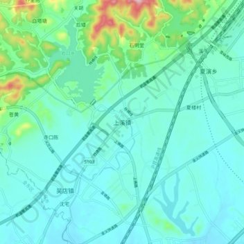 Shangxi topographic map, elevation, terrain
