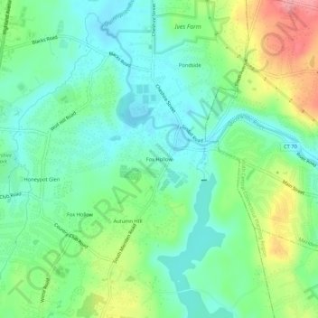 Fox Hollow topographic map, elevation, terrain