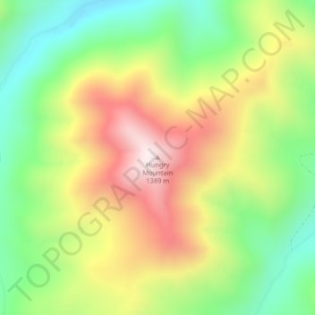Hungry Mountain topographic map, elevation, terrain