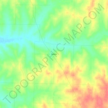Rankin topographic map, elevation, terrain