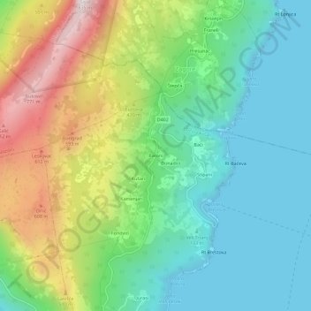 Paroni topographic map, elevation, terrain
