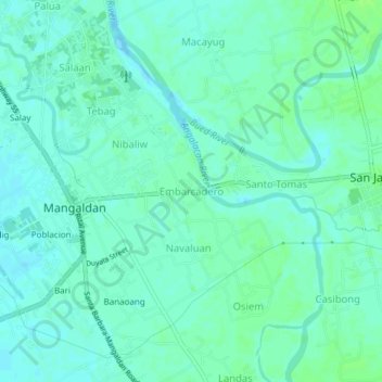 Embarcadero topographic map, elevation, terrain