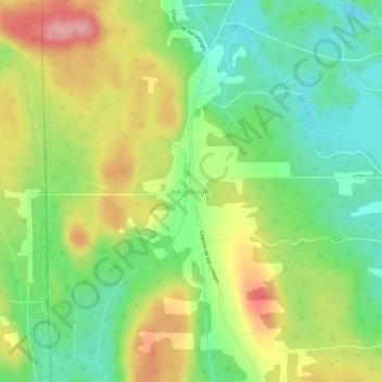 Val-Limoges topographic map, elevation, terrain