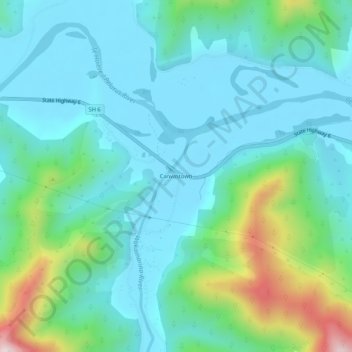 Canvastown topographic map, elevation, terrain