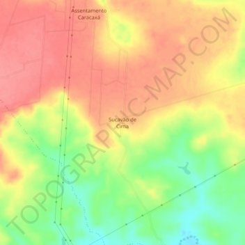 Sucavão de Cima topographic map, elevation, terrain
