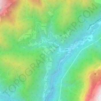 Celat topographic map, elevation, terrain