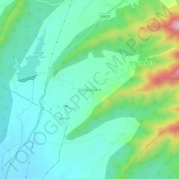 Ketkawale topographic map, elevation, terrain