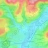 See topographic map, elevation, terrain