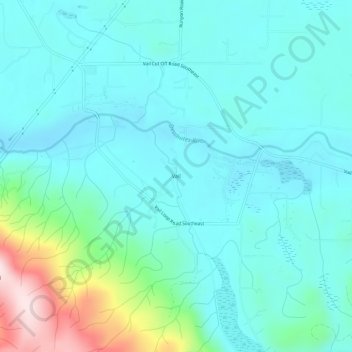 Vail topographic map, elevation, terrain