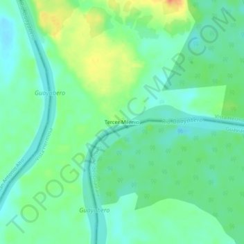 Tercer Milenio topographic map, elevation, terrain