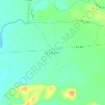 La Zaranda topographic map, elevation, terrain