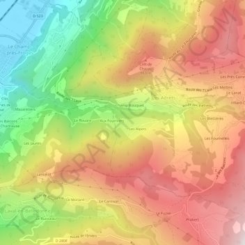 La Planta topographic map, elevation, terrain