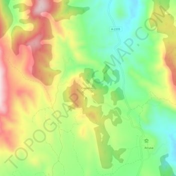 Castellazo topographic map, elevation, terrain