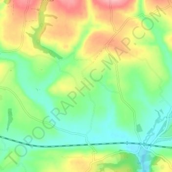 Bletherston topographic map, elevation, terrain