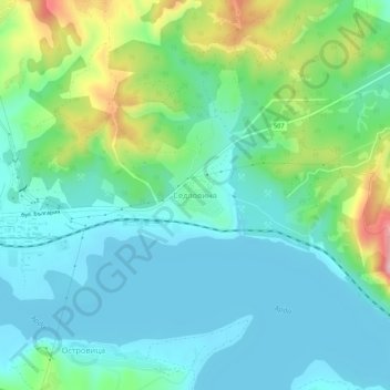 Sedlovina topographic map, elevation, terrain