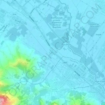 Catena topographic map, elevation, terrain