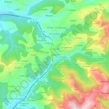 La Foyaca topographic map, elevation, terrain