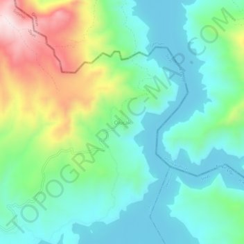 Olucak topographic map, elevation, terrain