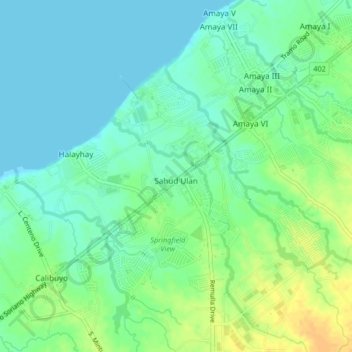 Sahud-ulan topographic map, elevation, terrain