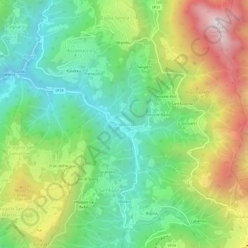 Ambriola topographic map, elevation, terrain