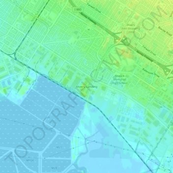 Mowry Landing topographic map, elevation, terrain