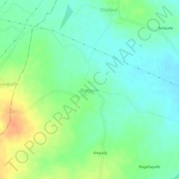 Bejgaon topographic map, elevation, terrain