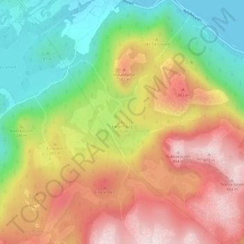 Fagerhaug topographic map, elevation, terrain