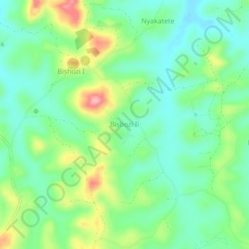 Bishozi Ii topographic map, elevation, terrain