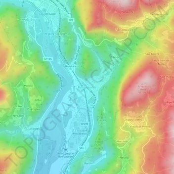 Roccapietra topographic map, elevation, terrain