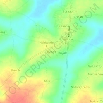 Buyale topographic map, elevation, terrain