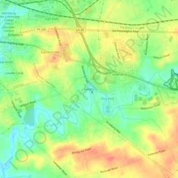 Fertility topographic map, elevation, terrain
