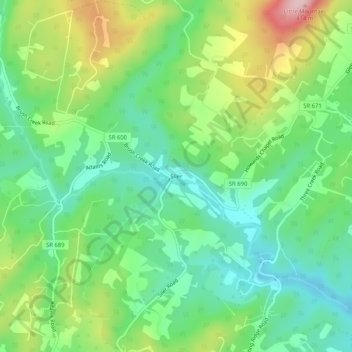 Siler topographic map, elevation, terrain