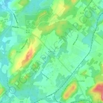 Ackerson topographic map, elevation, terrain