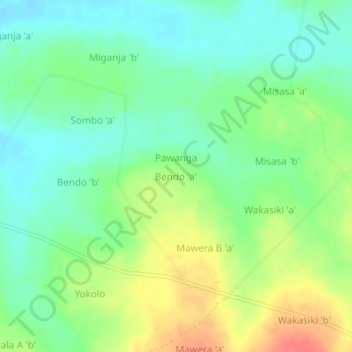 Bendo 'a' topographic map, elevation, terrain
