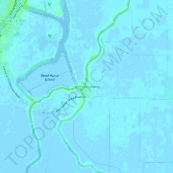 New Hope Landing topographic map, elevation, terrain