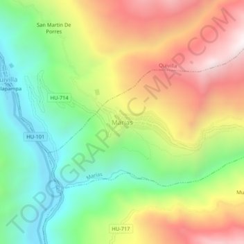 Marias topographic map, elevation, terrain