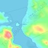 Langebaan topographic map, elevation, terrain