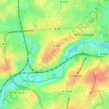 Sous-le-Bois topographic map, elevation, terrain