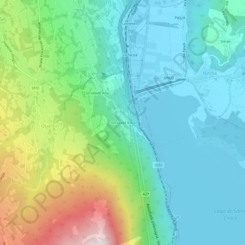 Cornolade Basse topographic map, elevation, terrain
