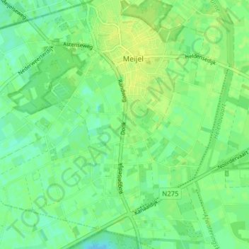 Donk topographic map, elevation, terrain